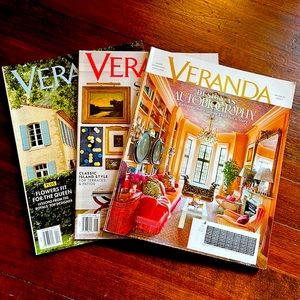 Veranda Magazine 3 issues - Mar Apr 2019, July Aug 2019, May June 2022